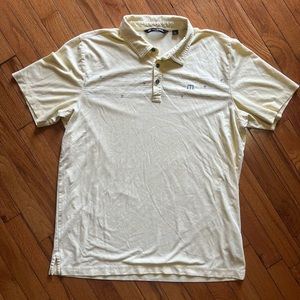 Travis Mathew Golf Polo Shirt Men's XL Yellow Beach Casual Preppy